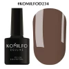 Gel polish Komilfo Deluxe Series No. D234 (brown-gray, enamel), 8 ml