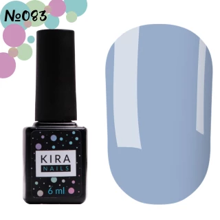 Гель-лак Kira Nails №083 (блідо-волошковий, емаль), 6 мл