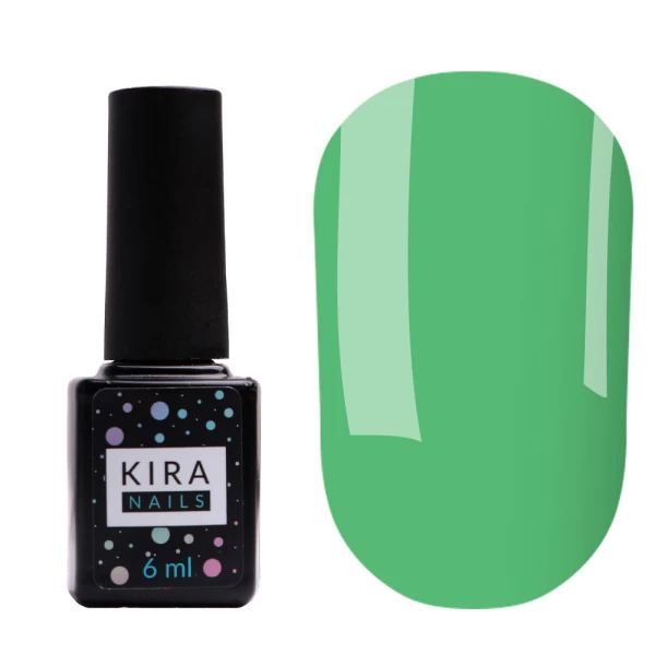 Гель-лак Kira Nails №182 (голубовато-зеленый, эмаль), 6 мл