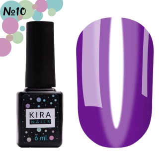 Гель-лак Kira Nails Vitrage №V10 (фіолетовий темний, вітражний), 6 мл