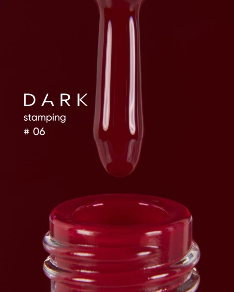 DARK Stamping polish No. 06, 10 ml (red)