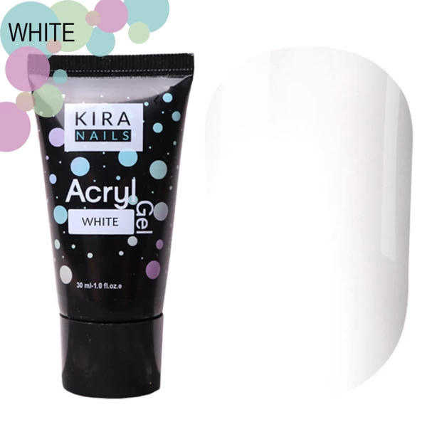 Kira Nails Acryl Gel - White, 30 g