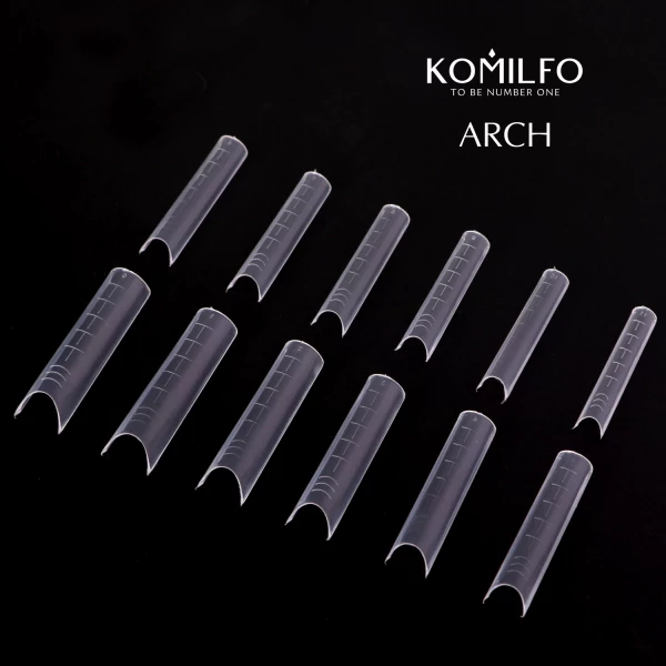 Komilfo Top Nail Forms, Arch - Верхні форми для нарощування, арочні, 120 шт