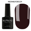 Lakier hybrydowy Komilfo Deluxe Series nr D229 (ciemny burgund, emalia), 8 ml