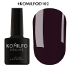 Gel polish Komilfo Deluxe Series No. D102 (black-violet, enamel), 8 ml