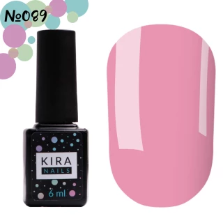 Гель-лак Kira Nails №089 (бузково-рожевий, емаль), 6 мл