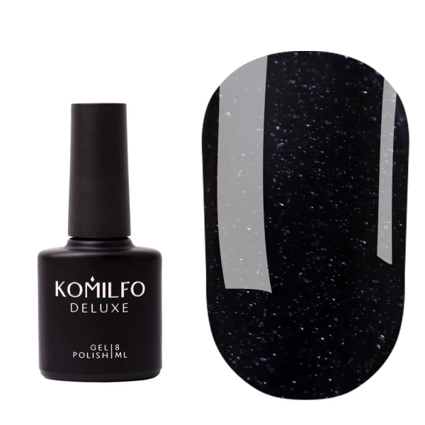 Гель-лак Komilfo Glitter Top - закріплювач для гель-лаку з гліттером, 8 мл