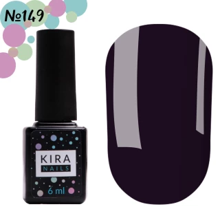 Lakier hybrydowy Kira Nails nr 149 (ciemny fiolet, emalia), 6 ml