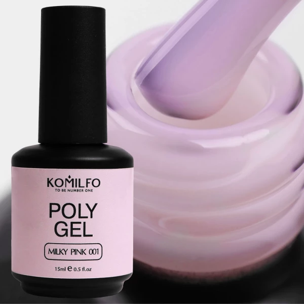 Komilfo PolyGel 001 Mleczny Róż 15ml