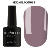 Gel polish Komilfo Deluxe Series No. D065 (dark gray-lilac, enamel), 8 ml