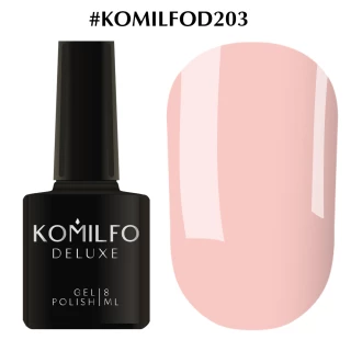 Gel polish Komilfo Deluxe Series No. D203 (slightly beige-pink, enamel, for a French jacket), 8 ml