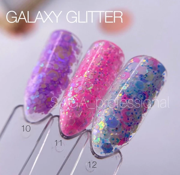 Saga Professional GALAXY glitter  №10 8 ml (в баночці)