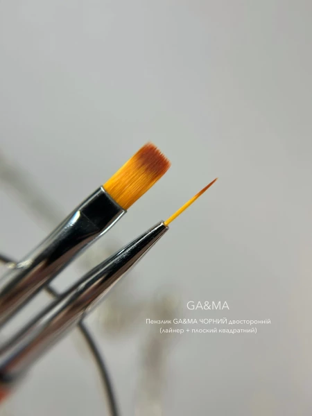 Ga&Ma orange double-sided brush (liner + flat oval)