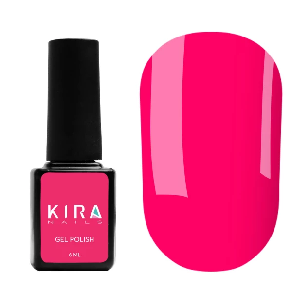 Гель-лак Kira Nails №174 (неонова фуксія, емаль), 6 мл