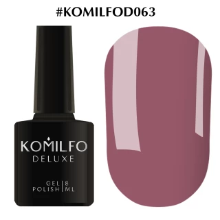 Gel polish Komilfo Deluxe Series No. D063 (cold light marsala, enamel), 8 ml