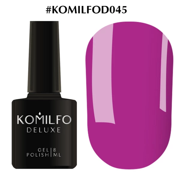 Gel polish Komilfo Deluxe Series No. D045 (muted dark purple, enamel), 8 ml