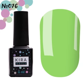 Гель-лак Kira Nails №076 (ментоловий, емаль), 6 мл