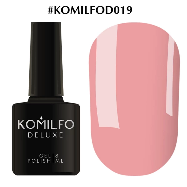 Gel polish Komilfo Deluxe Series No. D019 (salmon-pink, enamel), 8 ml