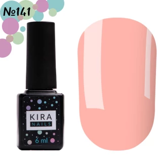 Lakier hybrydowy Kira Nails nr 141 (beżowo-różowy, emalia), 6 ml