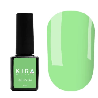 Гель-лак Kira Nails №077 (салатовий, емаль), 6 мл