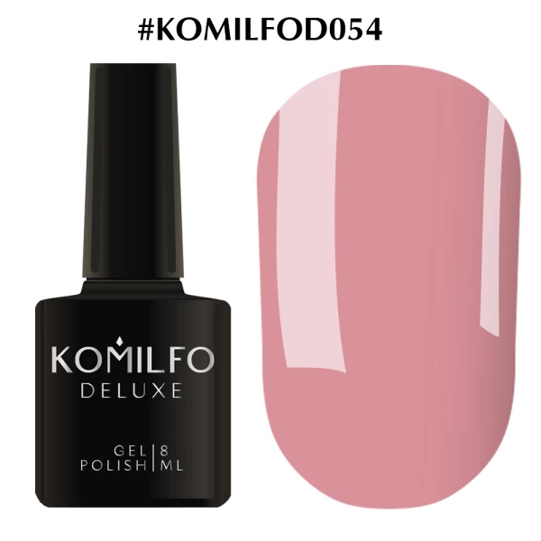 Gel polish Komilfo Deluxe Series No. D054 (light coral-pink, enamel), 8 ml