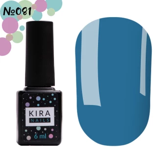 Гель-лак Kira Nails №081 (лазурный, эмаль), 6 мл