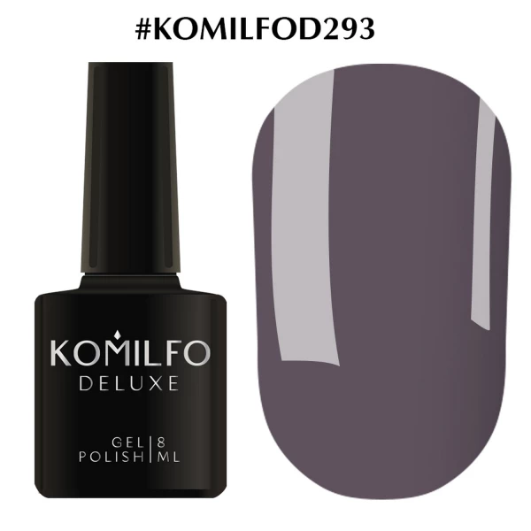 Gel polish Komilfo Deluxe Series No. D293 (medium gray, enamel), 8 ml