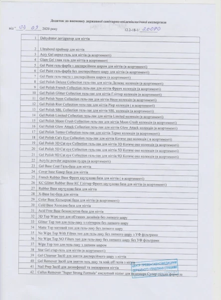 Certificate of quality for KOMILFO products