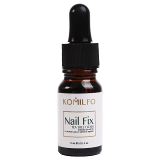 Komilfo Nail Fix эликсир для ногтей с чайным деревом, с пипеткой, 10 мл