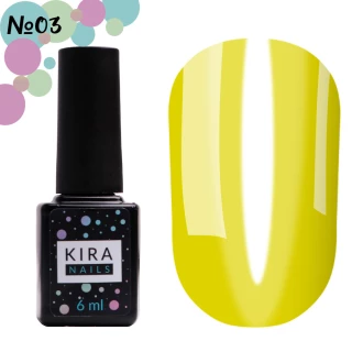 Гель-лак Kira Nails Vitrage №V03 (жовто-зелений, вітражний), 6 мл