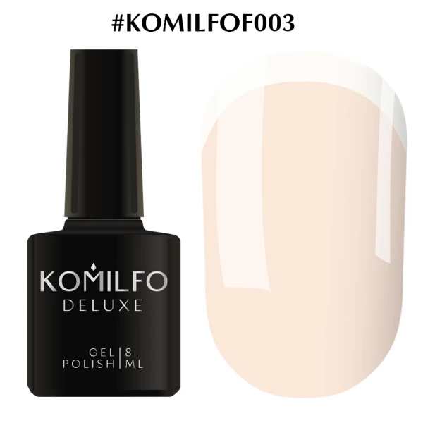 Gel polish Komilfo French Collection No. F003 (pale peach-pink, enamel, for French), 8 ml