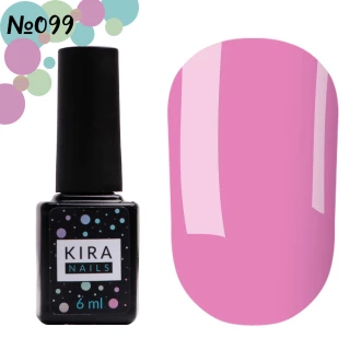 Гель-лак Kira Nails №099 (розово-сиреневый, эмаль), 6 мл