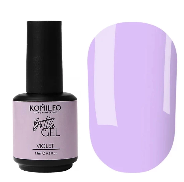 Komilfo Bottle Gel Violet, 15мл, с кисточкой