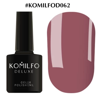 Lakier hybrydowy Komilfo Deluxe Series nr D062 (wyciszona marsala, emalia), 8 ml