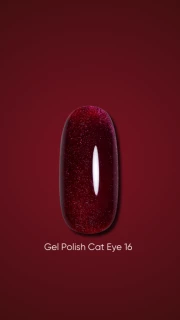 Dark gel polish Cat Eye 16, 6 ml