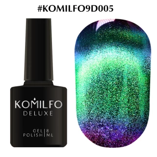 Gel polish Komilfo Cats eye 9D No. 005 (emerald-wine, magnetic), 8 ml