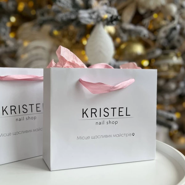 Пакет подарочный KRISTEL nail shop (размер 18*15*6 см)