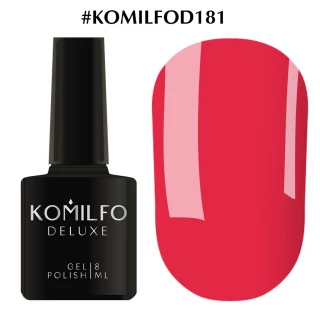 Gel polish Komilfo Deluxe Series No. D181 (red-coral, enamel), 8 ml