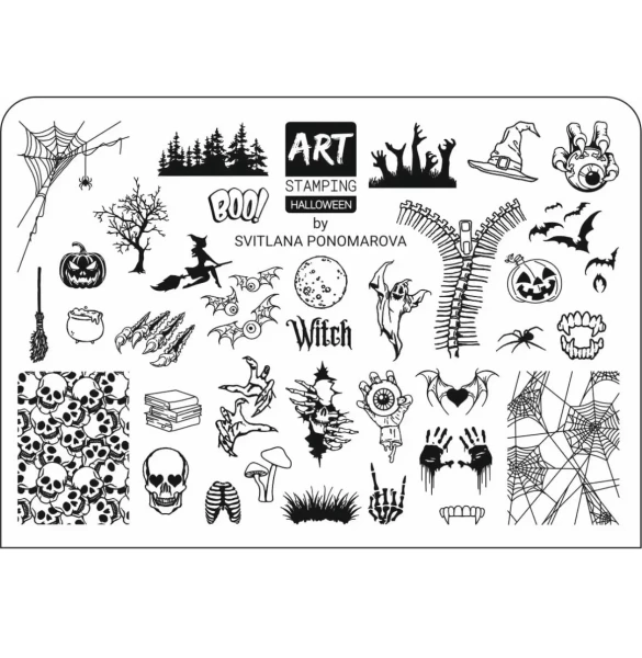 ART Stamping Halloween Stamping Plate