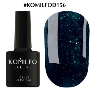 Gel polish Komilfo Deluxe Series No. D156 (dark jade with shimmer), 8 ml