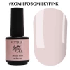 Komilfo Bottle Gel Milky Pink, 15 ml, with brush