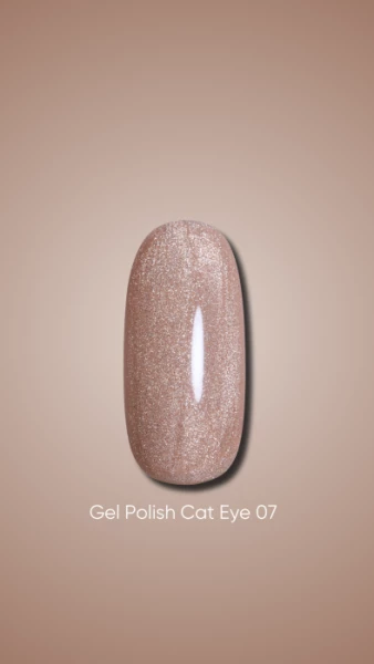 Dark gel polish Cat Eye 07, 10 ml