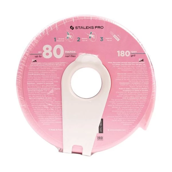 Replaceable tape file in a plastic reel STALEKS PRO 180 grit