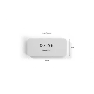 DARK Пилочка для полировки - прямоугольная 800/3000 грит