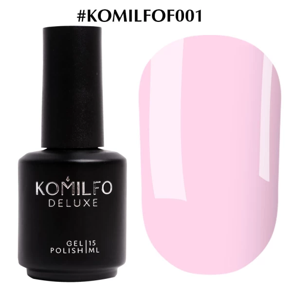 Гель-лак Komilfo French Collection №F001 (бледный лилово-розовый, эмаль, для френча), 15 мл