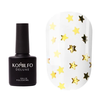 Komilfo No Wipe Star Nails Gold Top, 8 мл