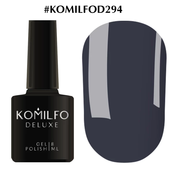 Gel polish Komilfo Deluxe Series No. D294 (gray-blue, enamel), 8 ml