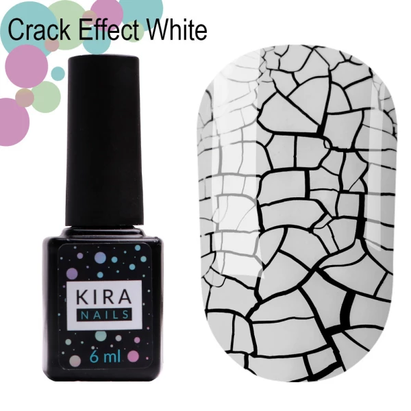 Kira Nails Crack Effect White gel polish, 6 ml