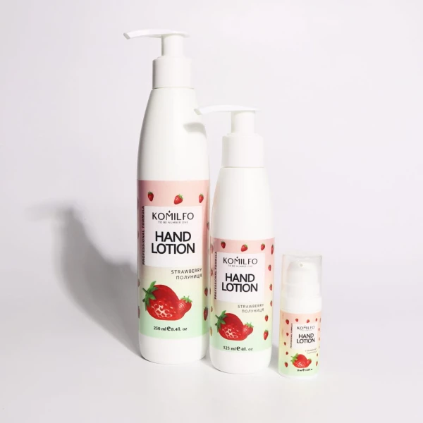 Komilfo Hand Lotion Strawberry - strawberry hand lotion, 125 ml