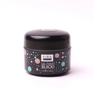 Гель-фарба Kira Nails No Wipe, Black, 5 мл